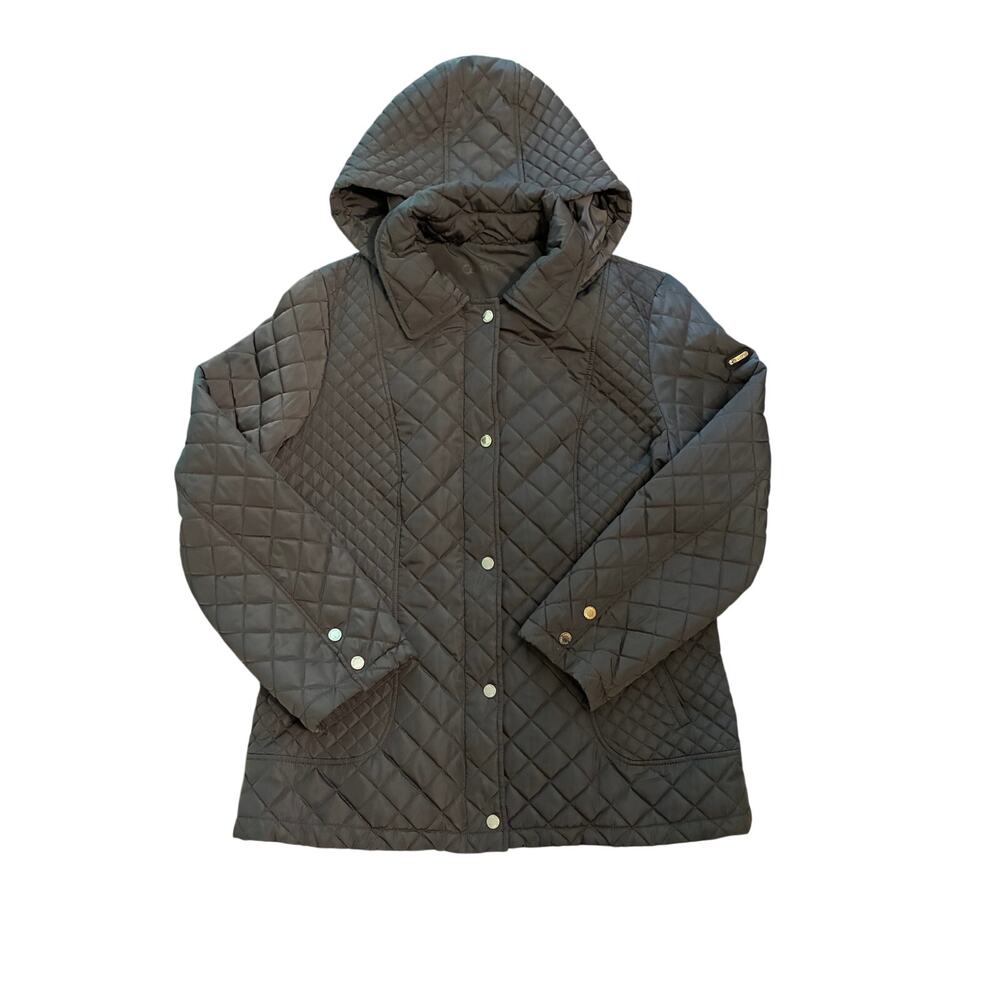 Calvin Klein Diamond Quilt Hooded Coat